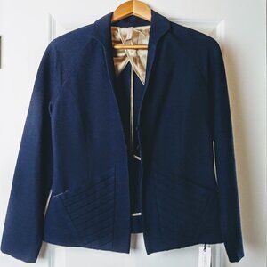 Wear in Good Health Navy Blue Pleat Front Blazer